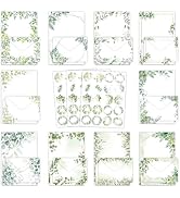 Stationery Paper Envelopes Set 160 Pcs - 50 Lined Writing Paper, 50 Envelopes, 60 Dot Stickers, V...