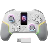 ECHTPower PC Controller with Intelligent Screen – Wireless Gaming Controller for PC/Switch/iOS/An...