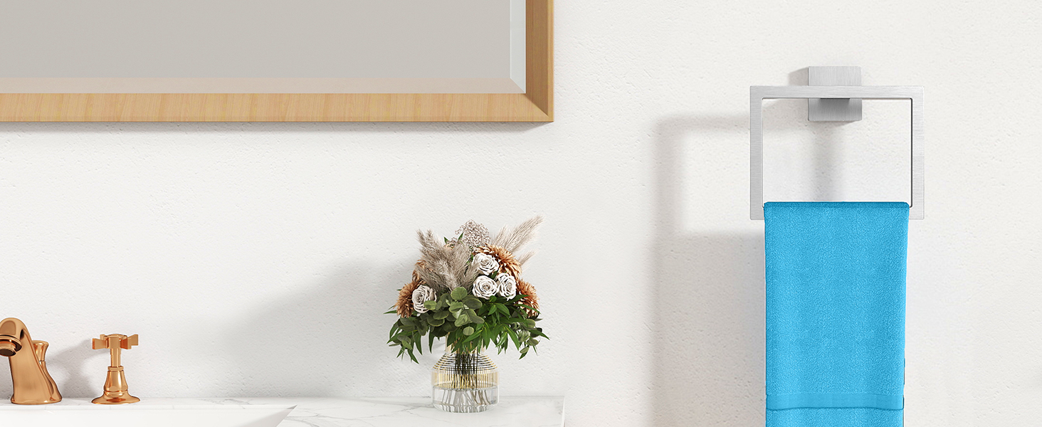 brushed nickel towel bar