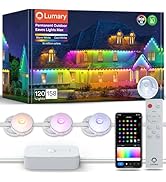 Lumary Permanent Outdoor Lights Max 158ft with 120 LED Eave Lights RGBAICW 7200lm, IP67 Waterproo...