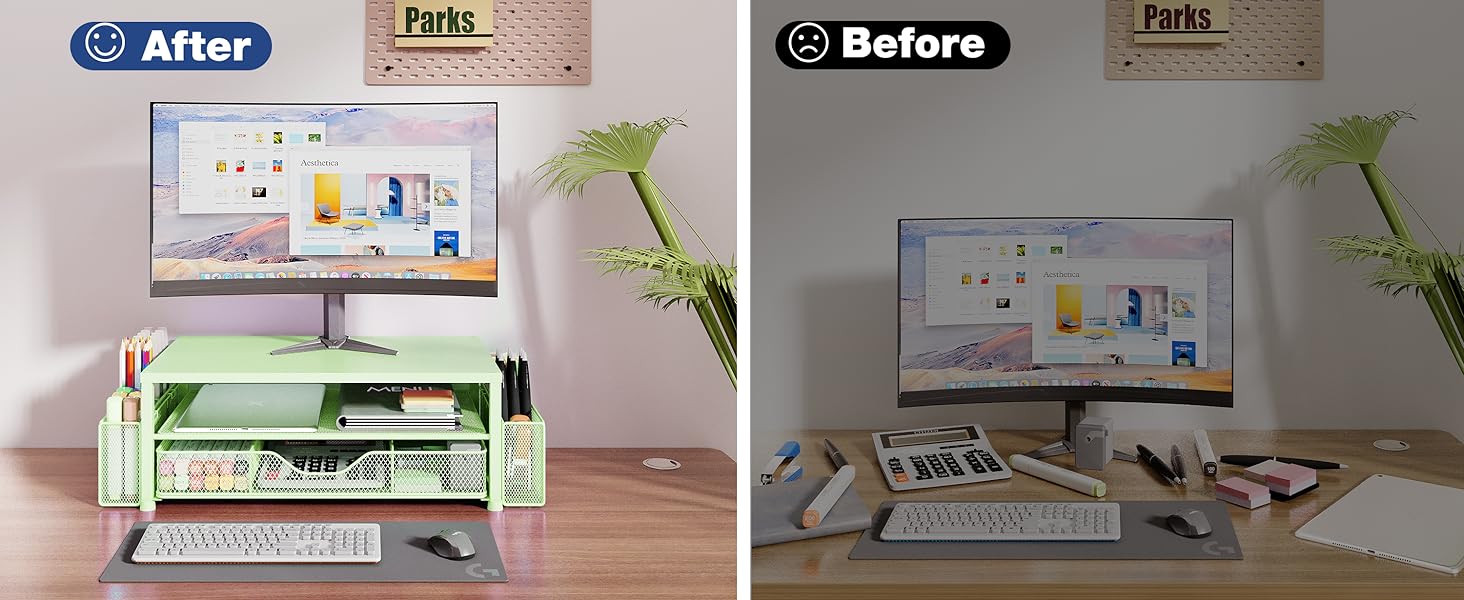 monitor stand for desk organizers and accessories computer stand riser office organization desktop 