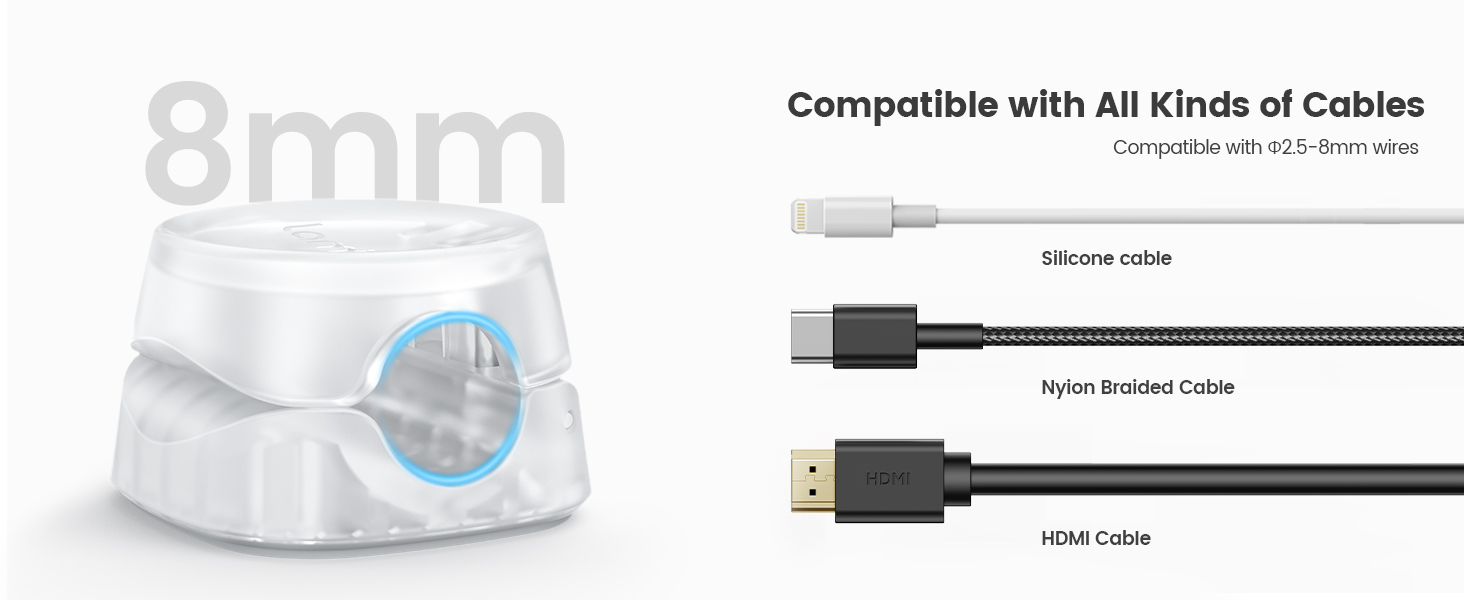 8mm wide compatibility cable holder organizer clips cord management