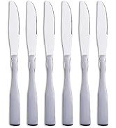 FULLYWARE Dinner Knives, Stainless Steel 8.7" Heavy Duty Table Knife Silverware, Metal Cutlery Se...