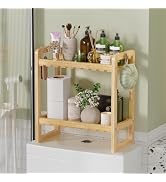 AmazerBath Over The Toilet Organizer Bamboo Storage Shelf, 2-Tier Bathroom Organizers and Storage...