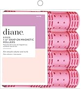 Diane Snap-On Magnetic Rollers Pack of 8 Hair Curlers for Women and Girls, Small, Diameter, Pink,...