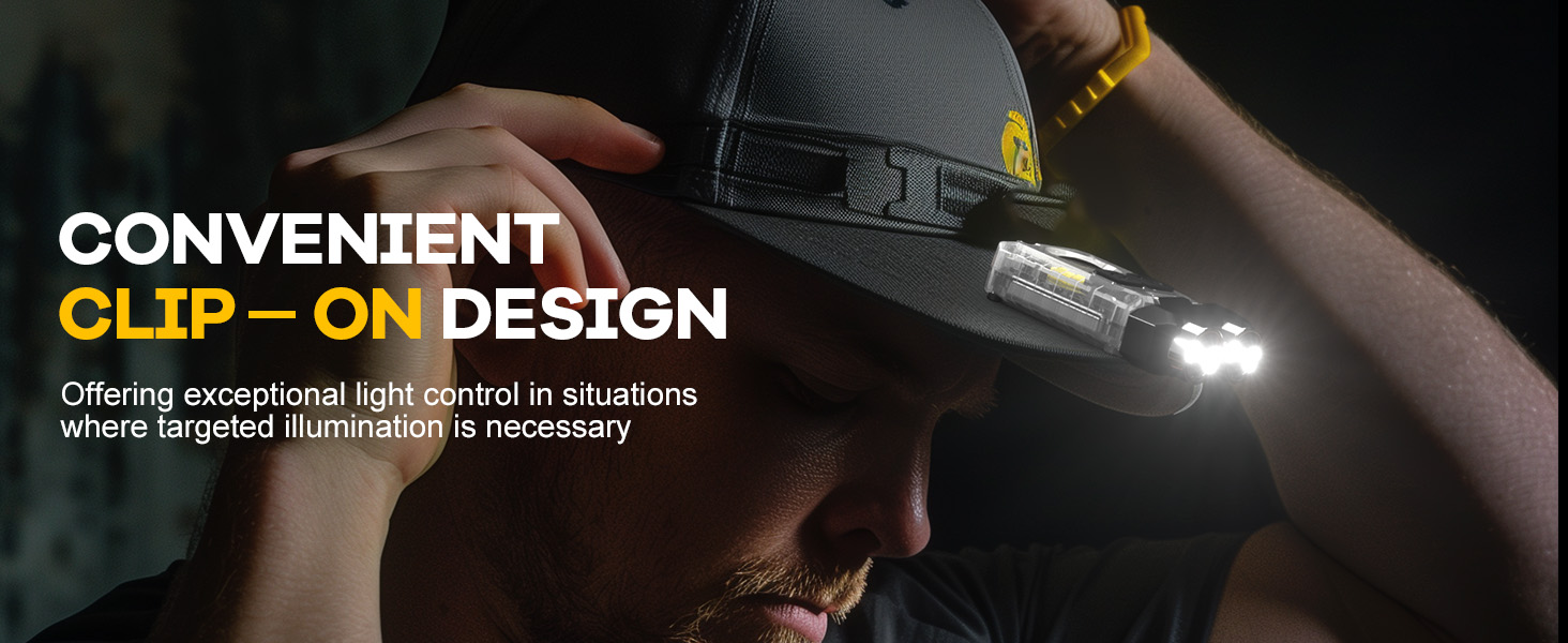 Versatile Lighting with 90° Rotating Cap Clip