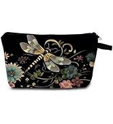 MoCaliduccious Dragonfly Print Women Makeup Bag Dragonfly Gift for Dragonfly Lovers
