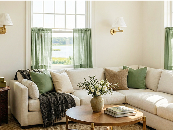 Linen Small Curtains for living Room Privacy Light Filtering Window Tiers for Kitchen