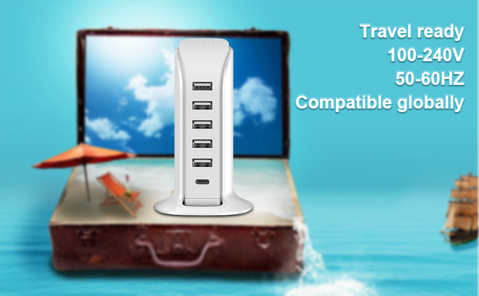 USB charging hub 6 port