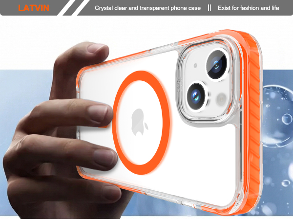 Clear Case, Magnetic Phone Cover, Compatible with MagSafe