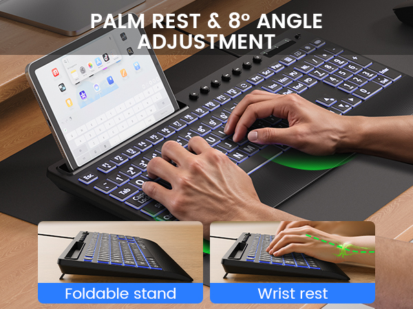 keyboard with wrist plam