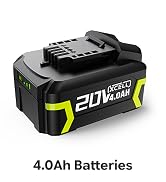 SnapFresh 20V 4.0Ah Li-ion Battery, (Not Compatible with Other Brands), Lithium-Ion Battery Suppo...