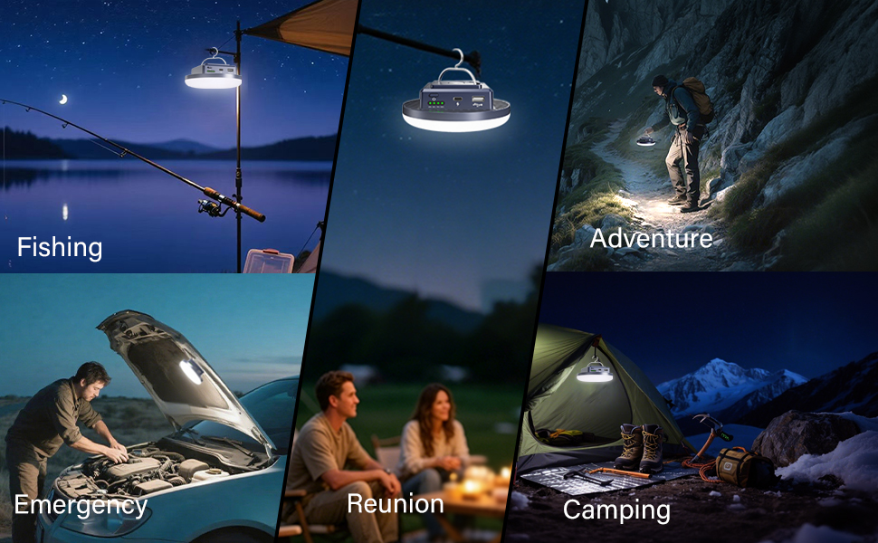 camping lights rechargeable