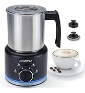 Milk Frother and Steamer, 500ml 4-in-1 Electric Foam Maker with Dial Control &amp; LED Indicator, Hot...