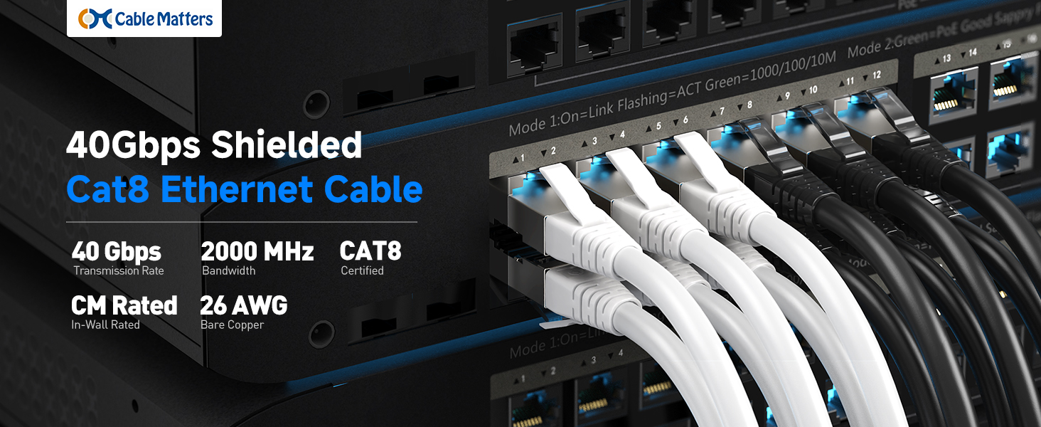 Cable Matters Category 8 S/FTP cable