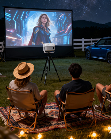 WellSonic Mini Projector with WiFi and Bluetooth