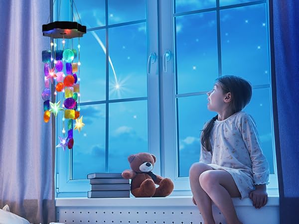 solar shell wind chimes