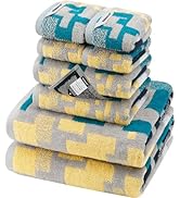 SEMAXE Bath Towel Set of 8, 2 Bath Towels 2 Hand Towels 4 Washcloths, Gift Box Packaging,100% Cot...