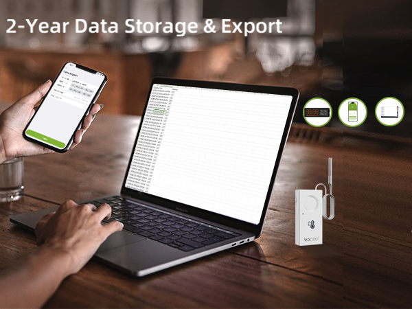 2 Years data storage and export