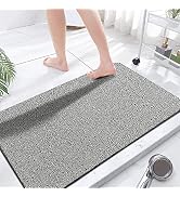 Extra Large Shower Mats Non Slip Without Suction Cups, 23.6×47.2Inch, Bath Mat for Textured Tub S...