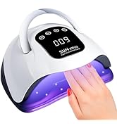 UV LED Nail Lamp with 72 Beads, 320W Nail Curing Lamps for Gel Polish with Automatic Sensor/4 Tim...