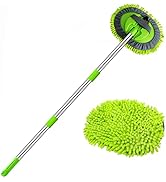 WillingHeart 47.5" Car Wash Brush Mop Cleaning Tool with Long Handle Kit for Washing Detailing Ca...