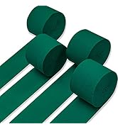 PartyWoo Crepe Paper Streamers 4 Rolls 328ft, Pack of Green Crepe Paper for Party Decorations, We...