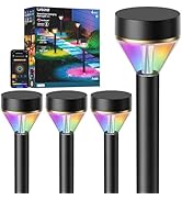 Linkind Smart Landscape Path Lights SP6LV, 510LM Multi-Zone Low-Voltage Pathway Lights AC/DC 12-2...