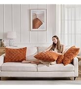 HKMR Faux Fur Fluffy Pillow Cases,Set of 2 Decorative Throw Pillow Cover,Ultra Soft Furry Pillow ...