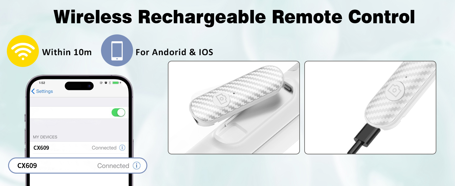 selfie stick with remote