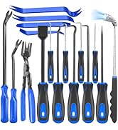 Doaho 17Pcs Mechanic Hook and Pick Tool Set &amp; Car Trim Removal Kit with Fastener Clip Pliers,Rive...