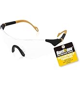 HURRICANE UV400 Safety Glasses, Clear Lens, Lightweight Protective Goggles with Anti-Fog &amp; Anti-S...