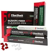 Fibershack - 2.5mm SC Fiber Cleaner Pen - 5 Pack - FC &amp; ST Fiber Optic Cleaning Pen - 800+ ST Fib...