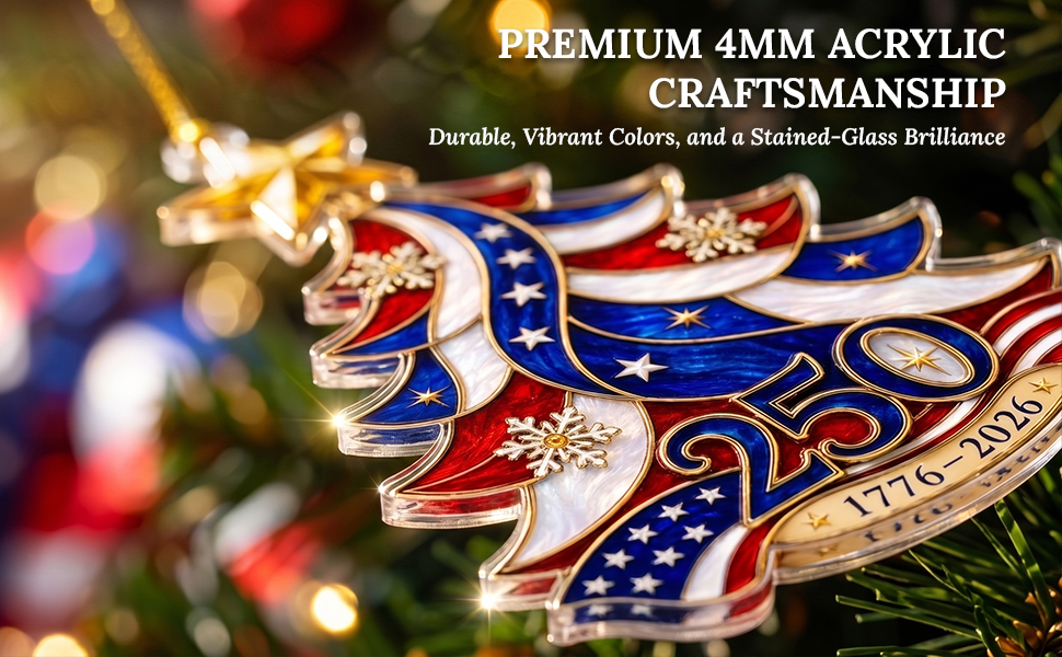 USA 250th Tree Ornament
