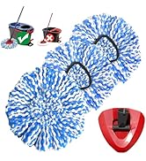 Nuorest Spin Mop Replacement Head for O-Ceda RinseClean 2 Tank System, Microfiber Mop Refills, Ea...