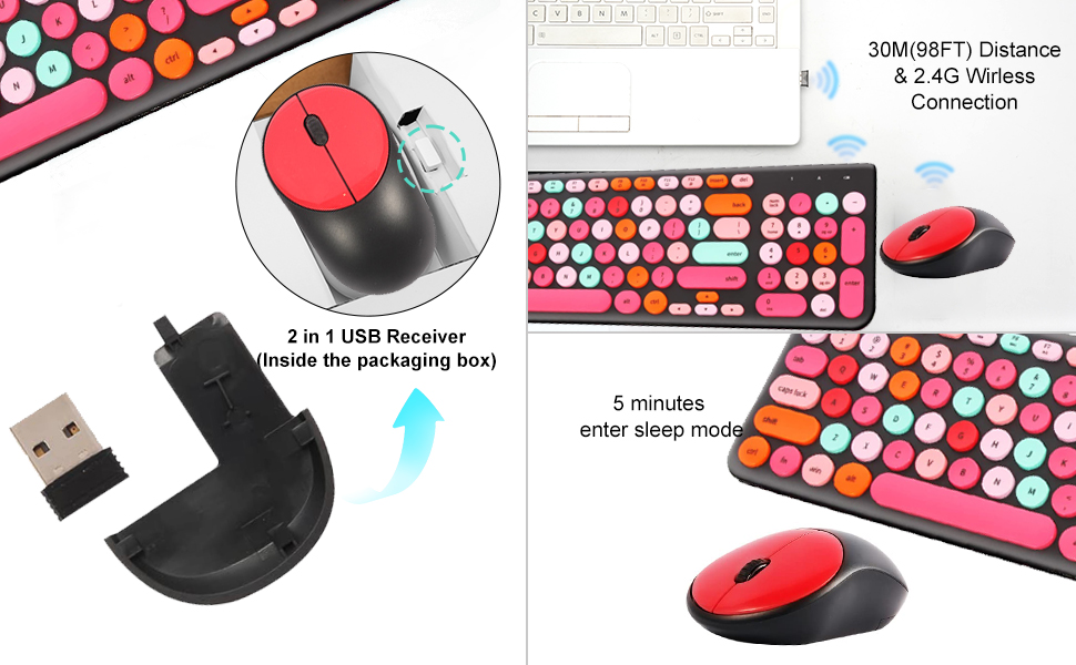  Wireless Keyboard and Mouse Combo