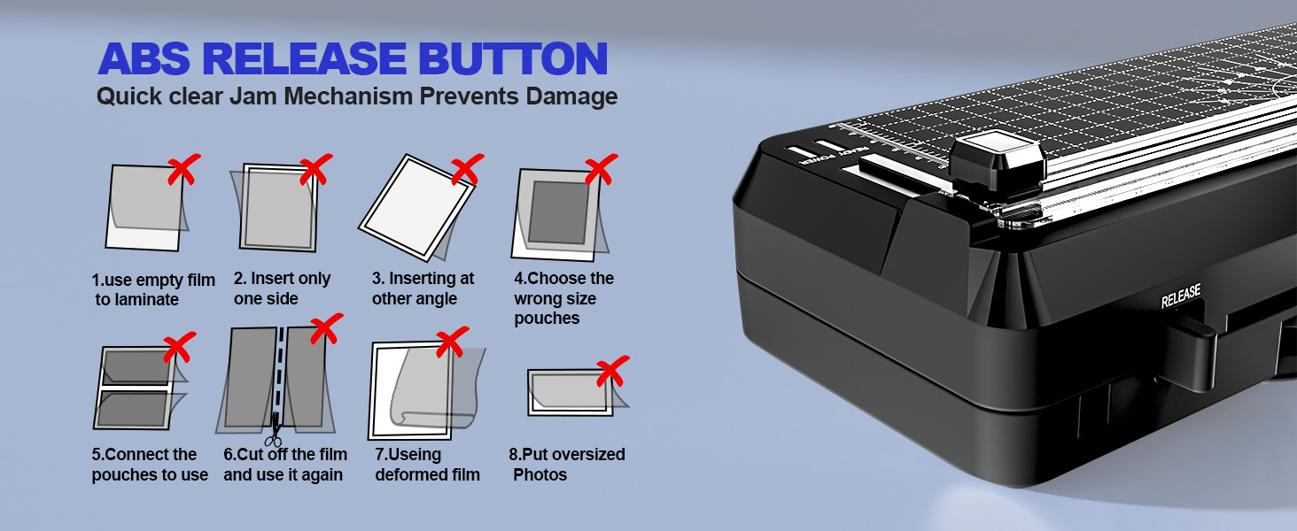 jam release laminating machine