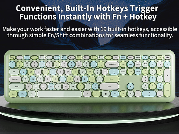 colorful wireless keyboard