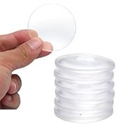 6-Pack Door Stoppers Wall Protector, 2" Self Adhesive Door Bumpers for Wall, Clear Rubber Door Kn...