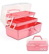 TERGOO 12in Three-Layer Multipurpose Storage Box, Folding Tool Box/Art &amp; Crafts Case/Sewing Suppl...