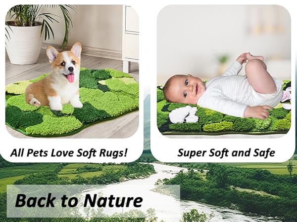 green bath mats