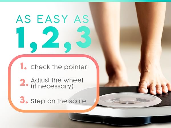 Adamson A25 Scales for Body Weight - Up to 400 LB - New - 5.3" Dial on 12.4" x 10.2" Platform