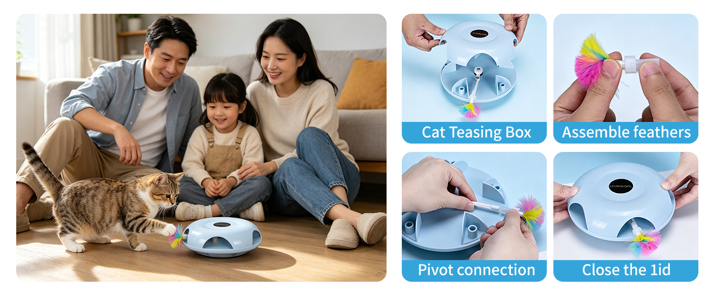 Interactive Whack-a-Mole Cat Toy