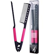 Herstyler Straightening Comb For Hair - Flat Iron Comb For Great Tresses Hair Straightener Comb W...