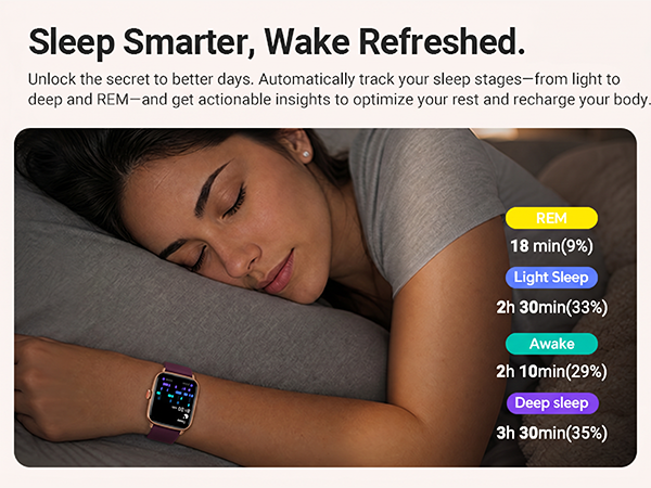 fitness watch with sleep monitoring