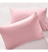 MILVOWOC 2Pcs Brushed Microfiber Standard Pillowcases - 20 x 26 Inch, Dusty Pink Pillow Case Set ...