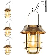 Ahaorigin Solar Lanterns Outdoor Waterproof, High Brightness Hanging Solar Lights for Outside wit...