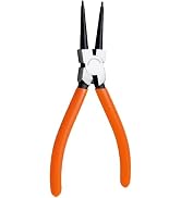 Orange Red Heavy Duty 7" EXTRA LONG External Straight Retaining Ring Clip Circlip Removal Plier S...