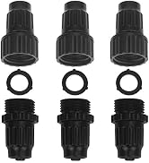 3Sets of Connectors for Garden Water Hose Expanding Hose Female Male Expandable Garden Hose Repai...