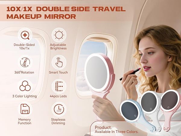  Travel Makeup Mirror with Lights